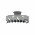 Blue-Gray Pearl Butterfly Bow Acetate Claw Clip