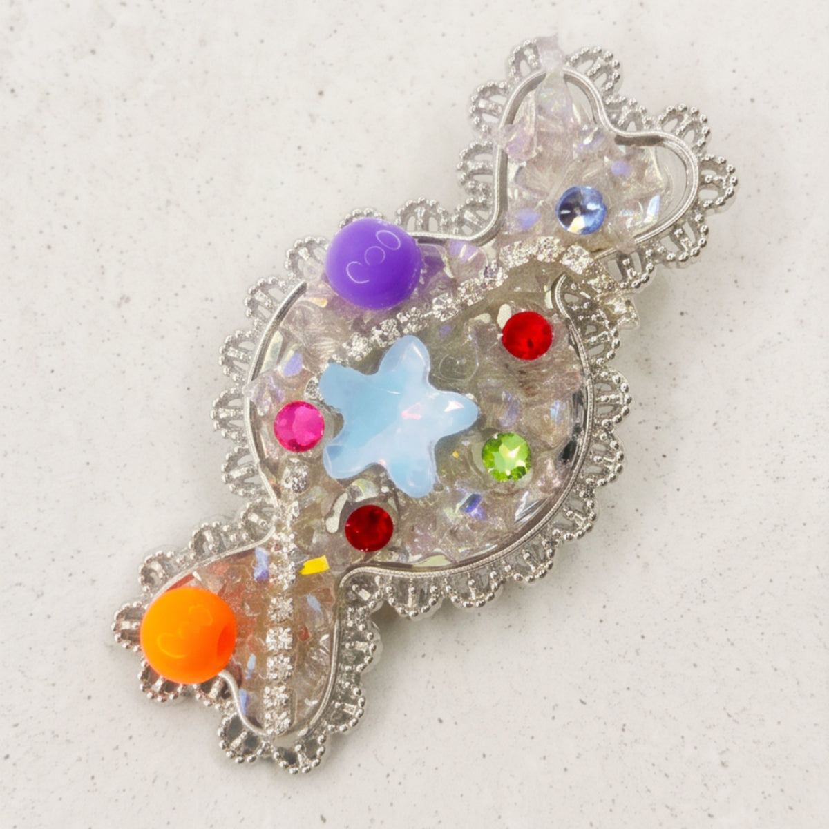 Candy Shaker Rhinestone Alligator Hair Clip