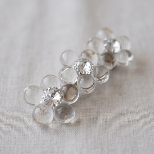 Clear Floral Alligator Hair Clip