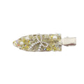 Gold Pearl Rhinestone Alligator Hair Clip