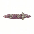 Light Pink Y2K Cross & Flower Rhinestone Alligator Hair Clip