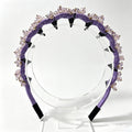 Light Violet Satin Crystal Non-Slip Headband