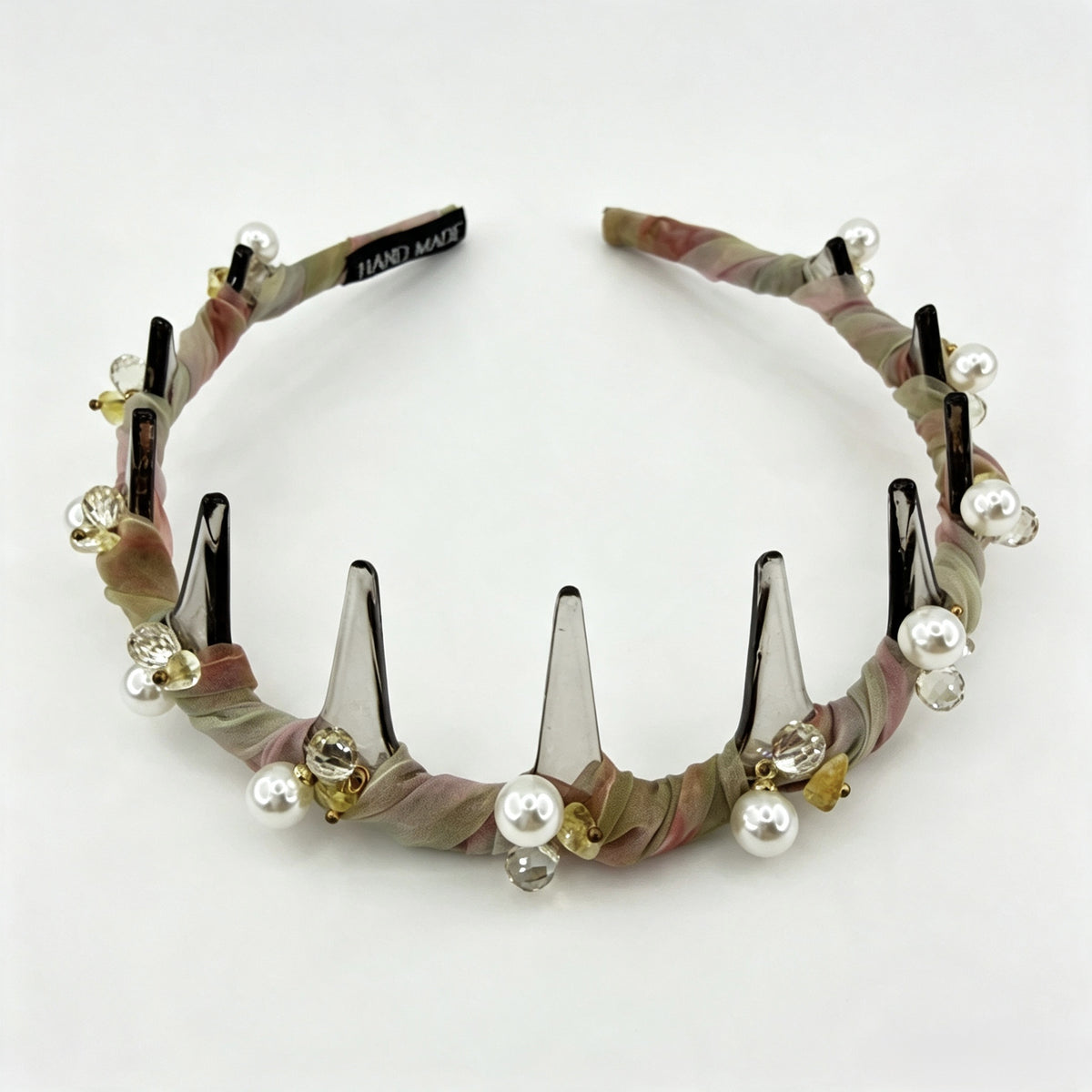 Morandi Tulle Pearl Crystal Non-Slip Headband