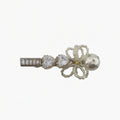 Pearl Bow Rhinestone Alligator Hair Clip
