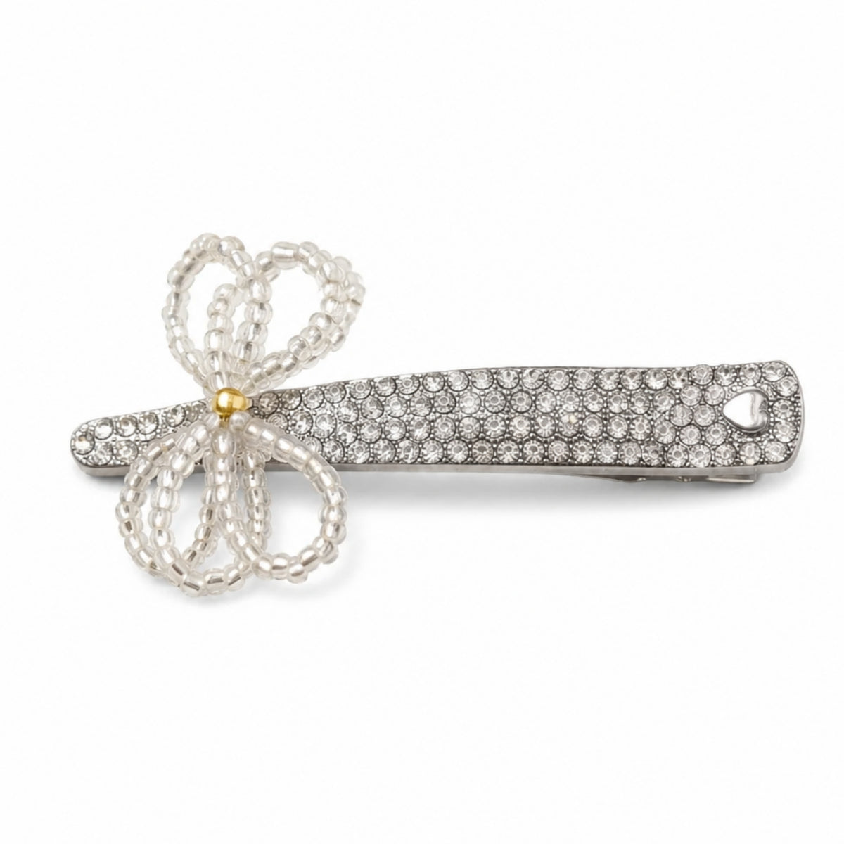 Pearl Butterfly Bow Rhinestone Alligator Hair Clip