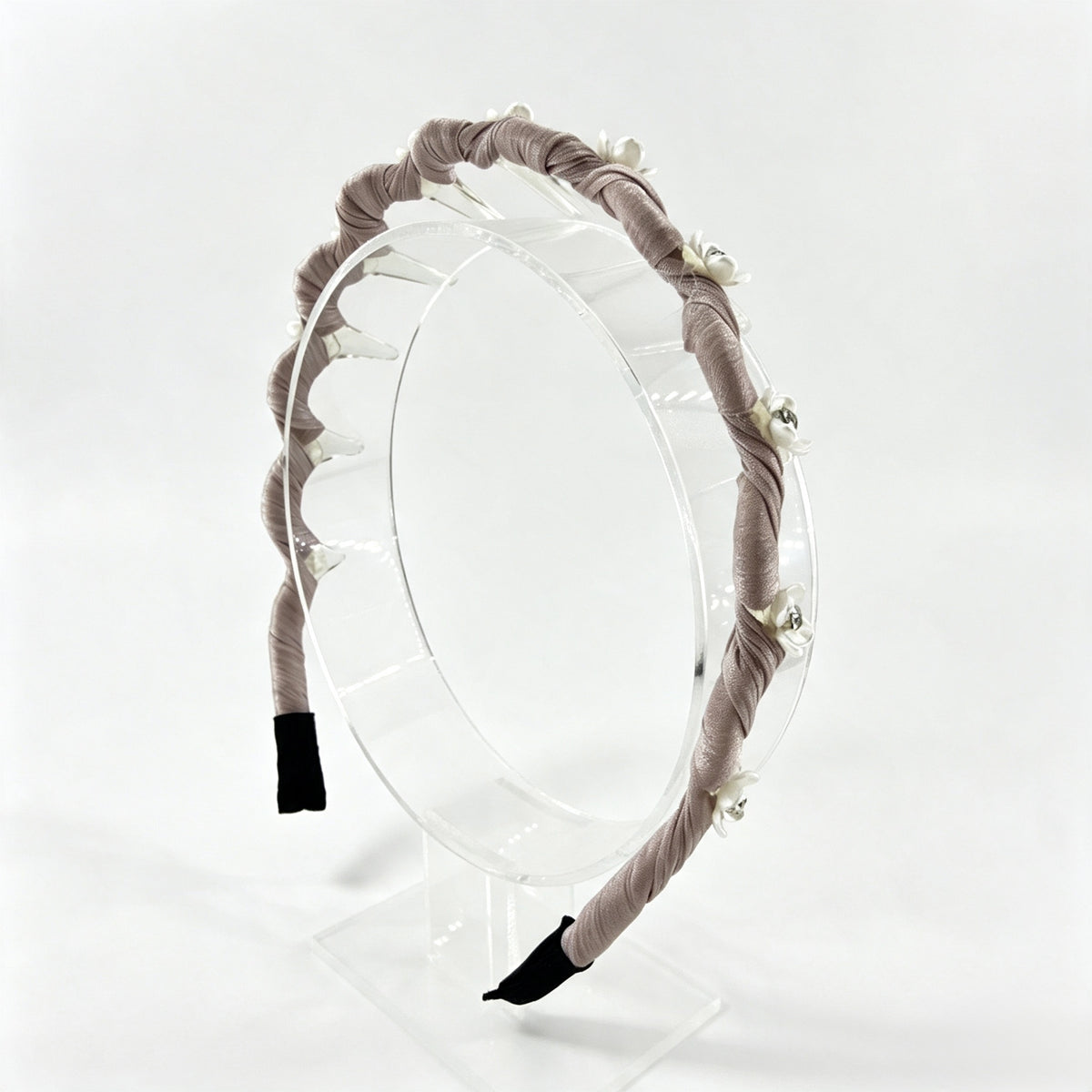 Pink Floral Rhinestone Non-Slip Headband