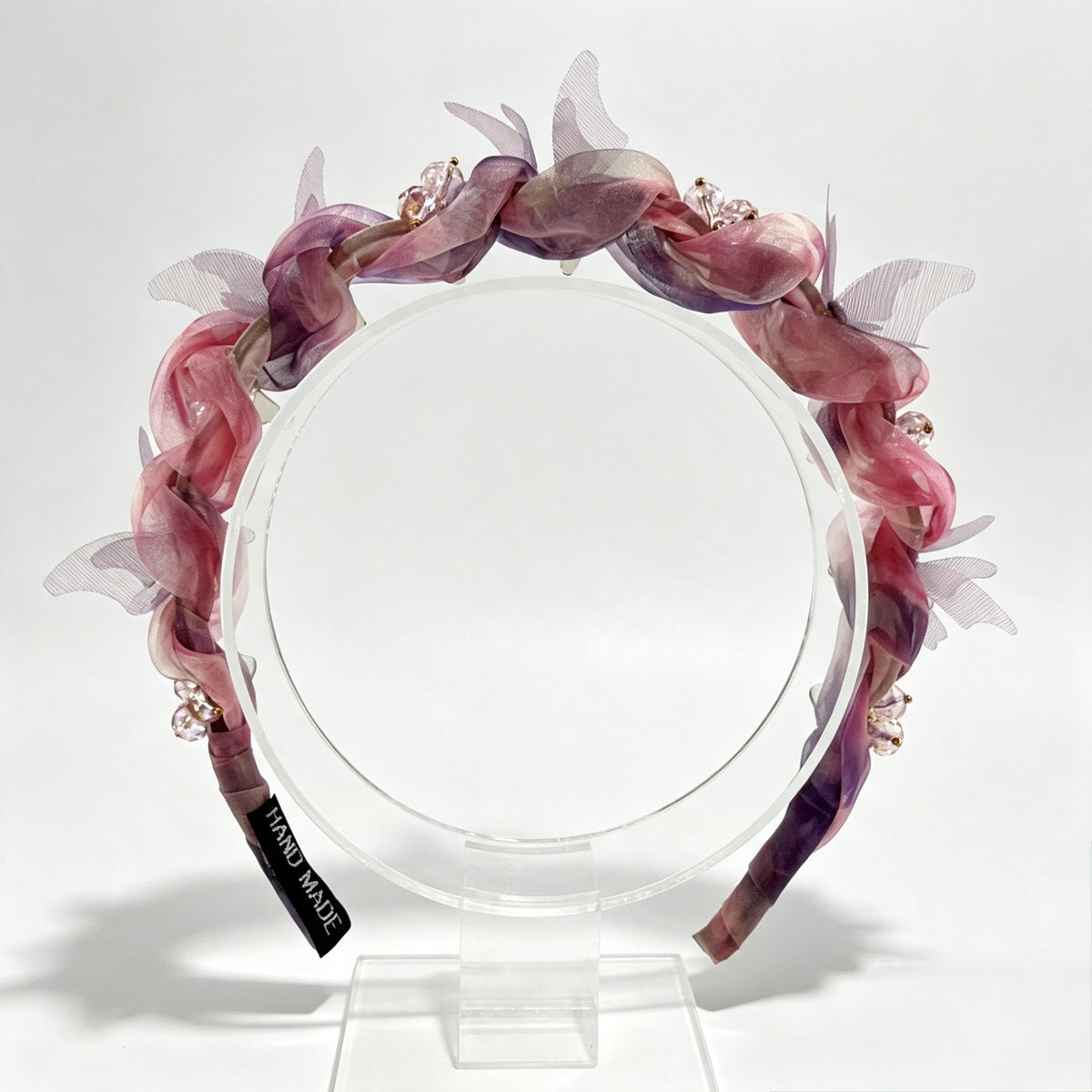 Pink-Purple Butterfly Crystal Non-Slip Headband