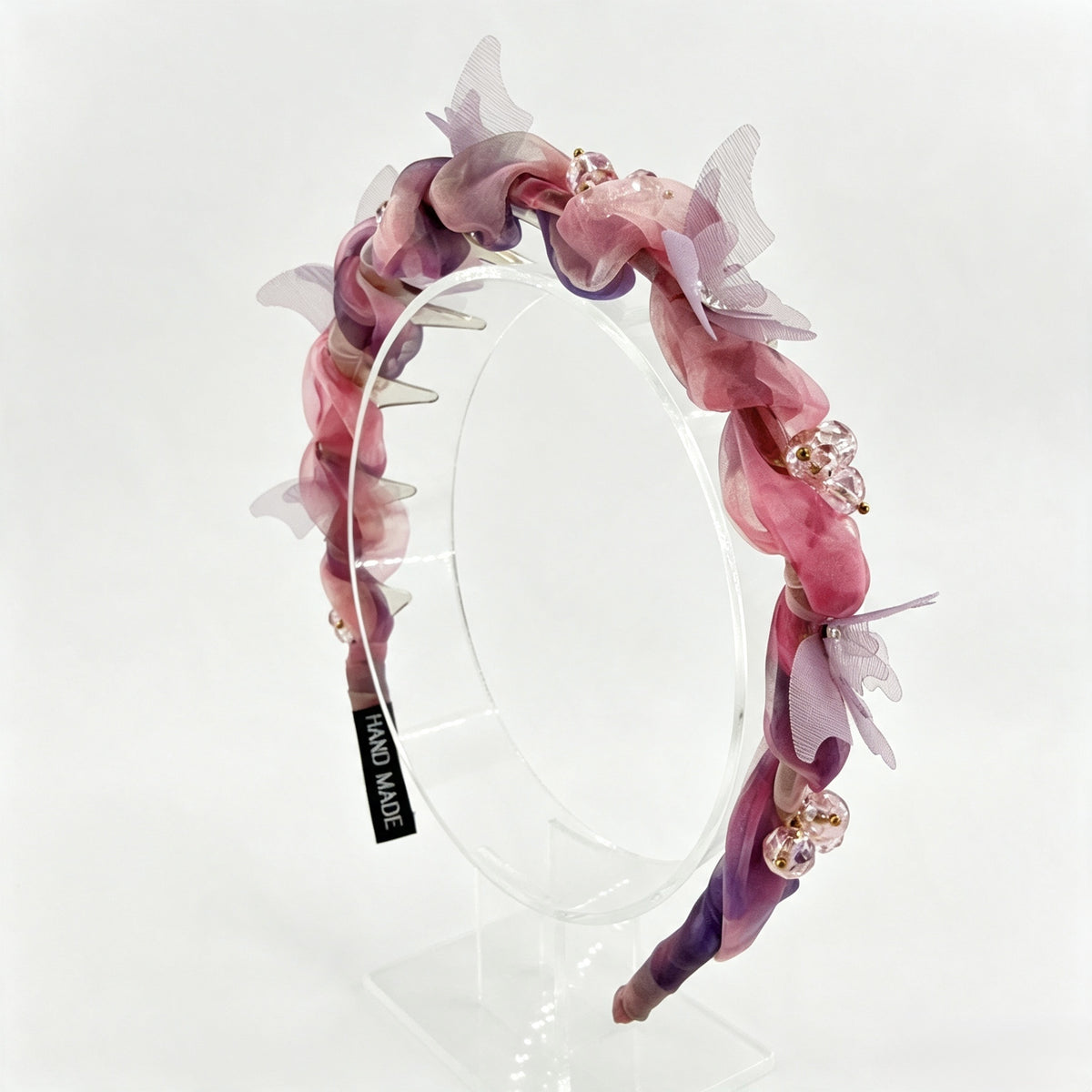 Pink-Purple Butterfly Crystal Non-Slip Headband