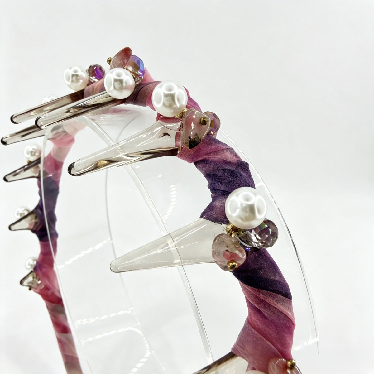 Pink-Purple Pearl Non-Slip Headband