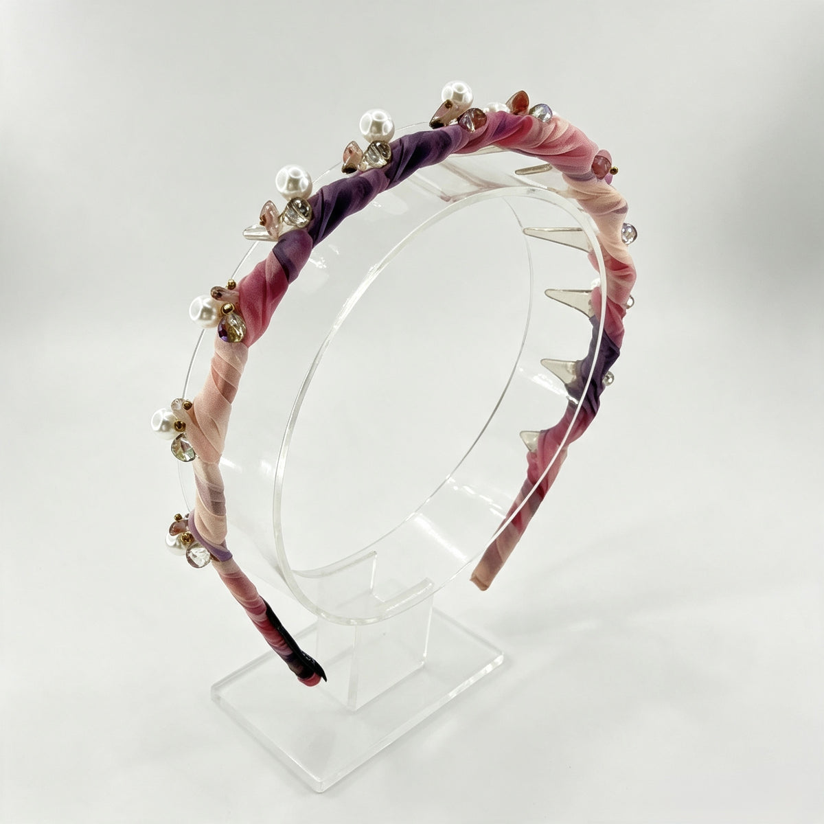 Pink-Purple Pearl Non-Slip Headband