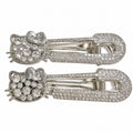 Rhinestone Cat Alligator Hair Clips - Set of 2