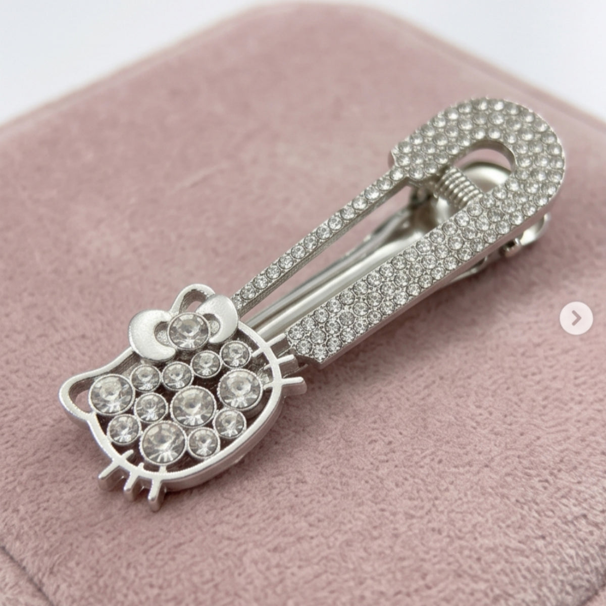 Rhinestone Cat Alligator Hair Clips - Set of 2