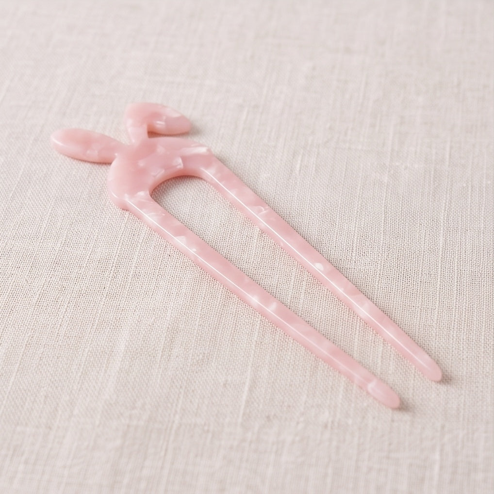 Sakura Pink Bunny Ear U-Shaped Acetate Hair Fork