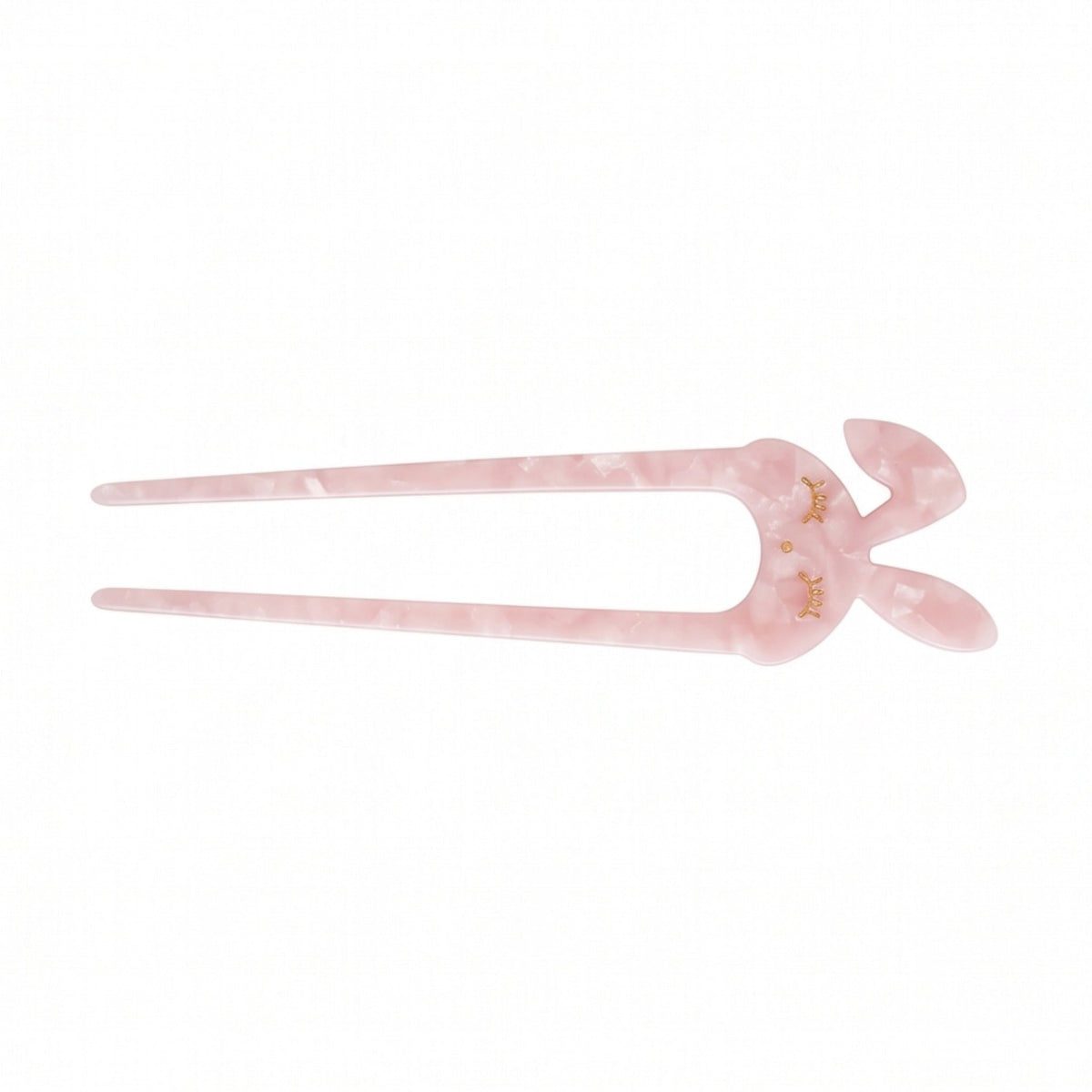 Sakura Pink Bunny Ear U-Shaped Acetate Hair Fork