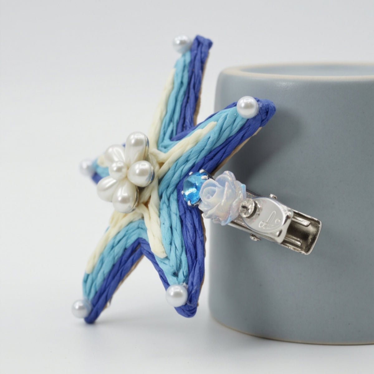 Woven Starfish Alligator Hair Clip