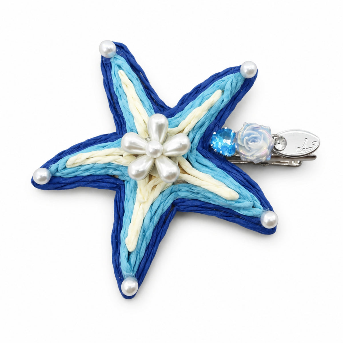 Woven Starfish Alligator Hair Clip